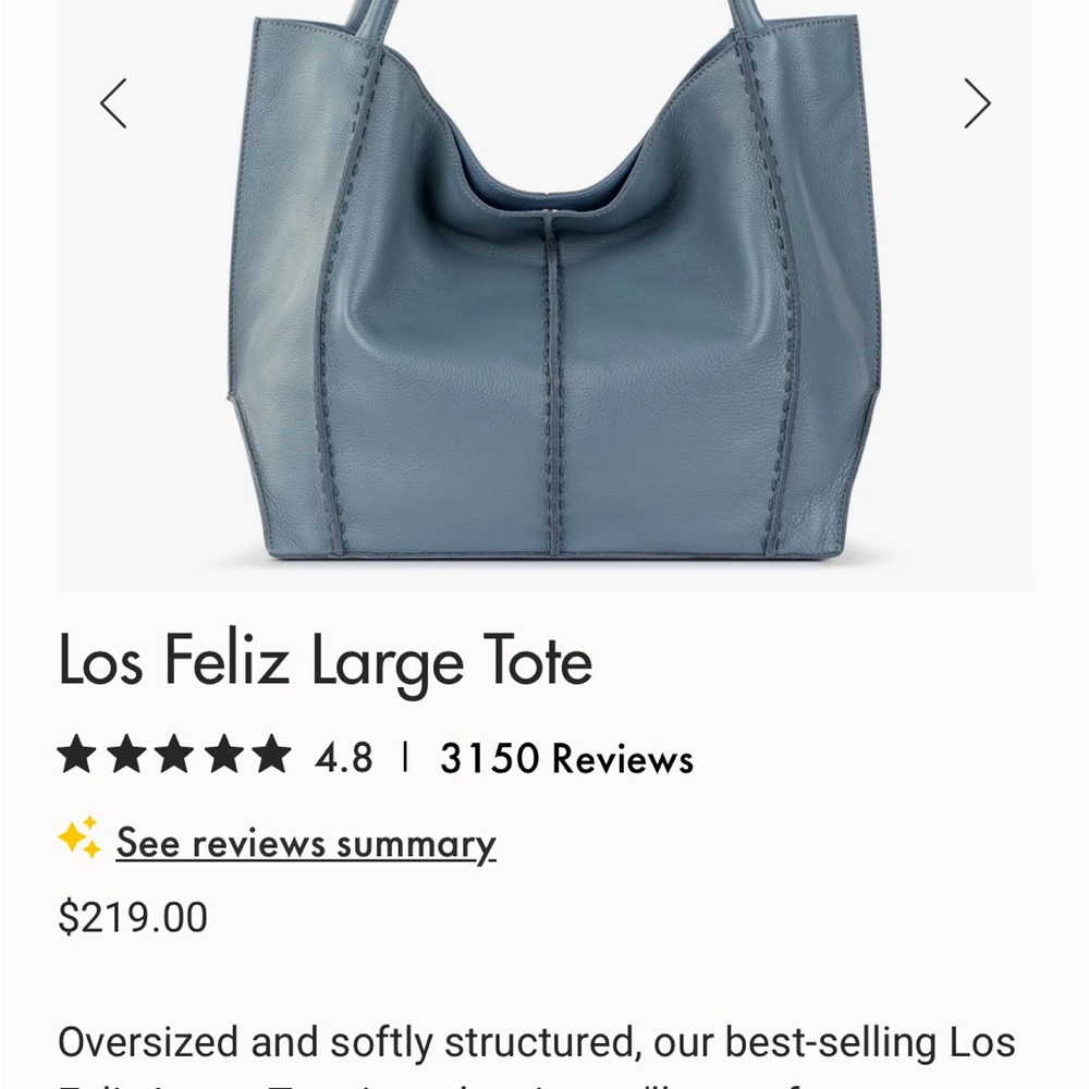Los Feliz Large Tote in Maritime by the sak